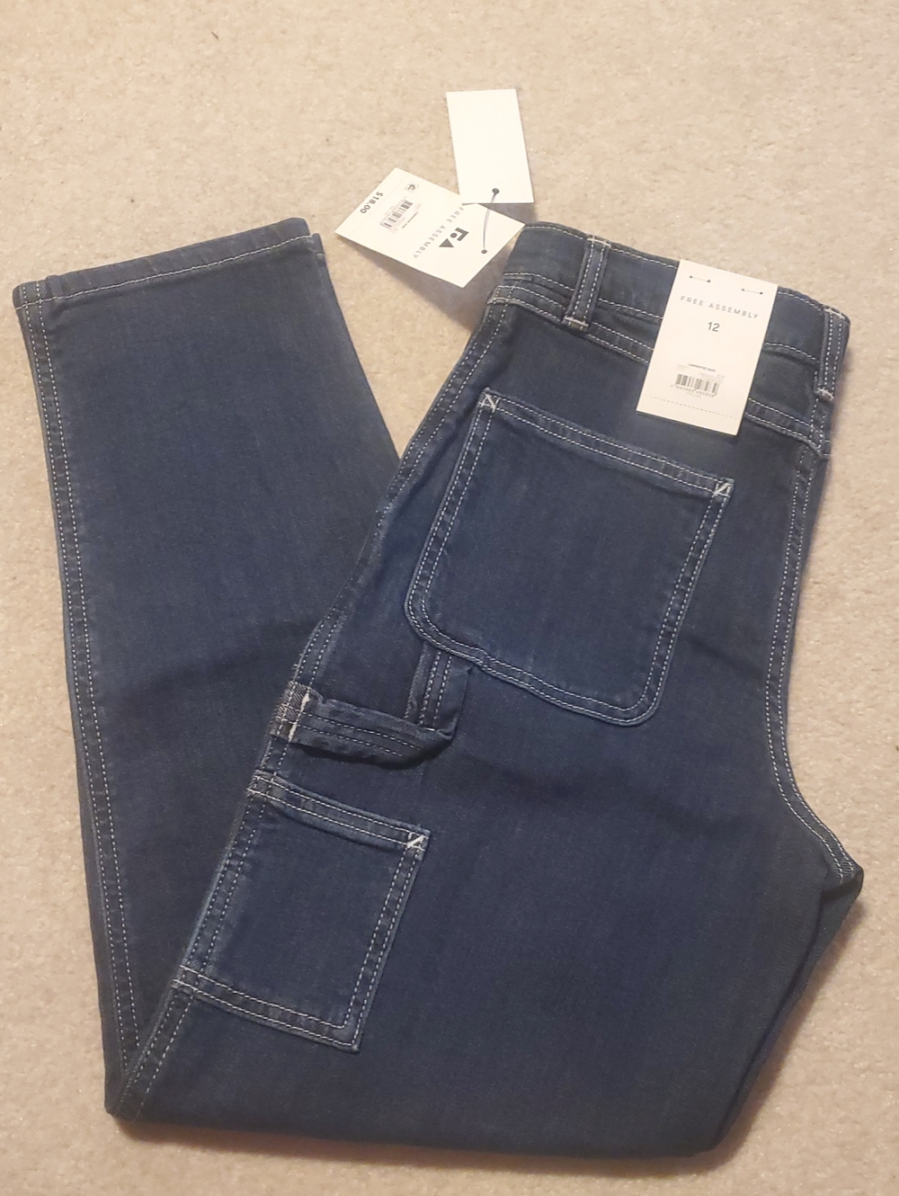 Dark Blue Boy's Carpenter Jeans - Size 12